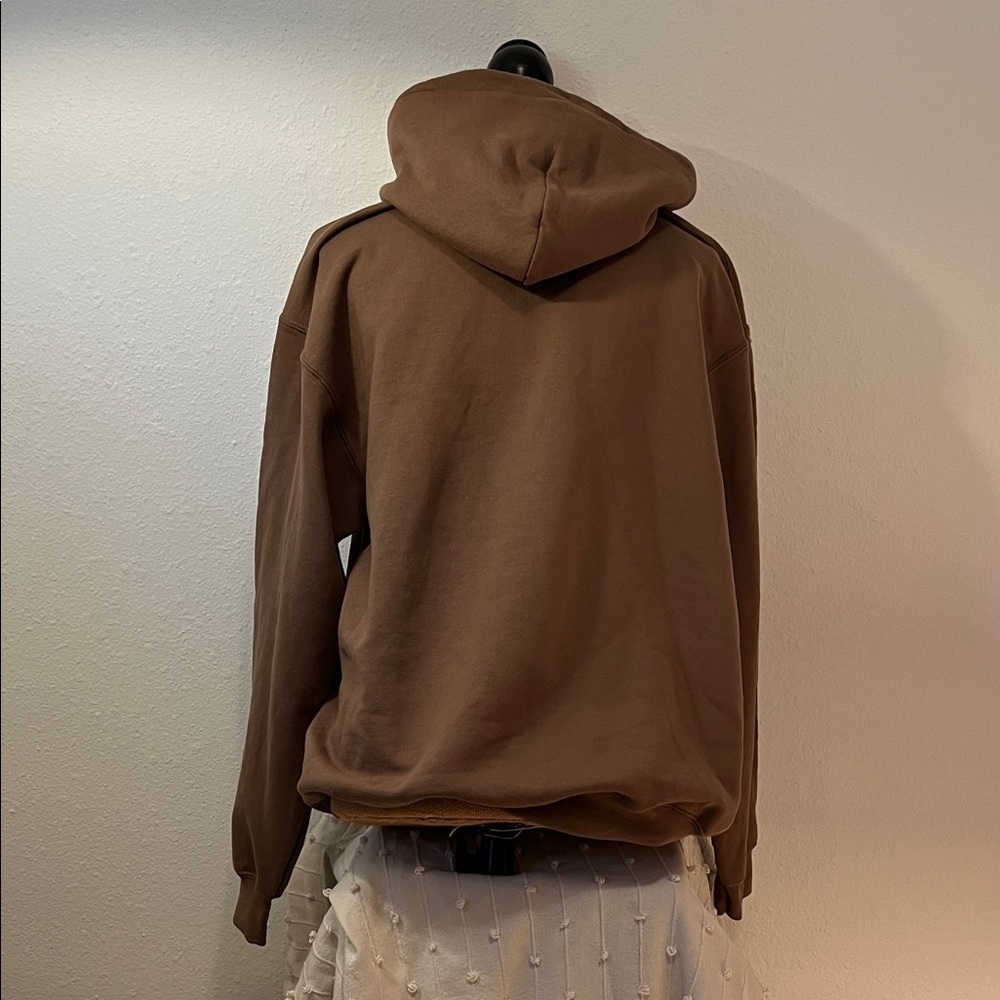 Men’s Size LARGE NWOT Brown Hoodie with Embroidered Logo: Team Oregon - Picture 7 of 10